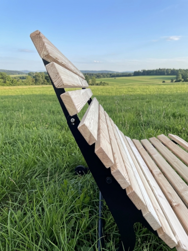 verstellbares Kopfteil Wellenliege Waldsofa Gartenliege